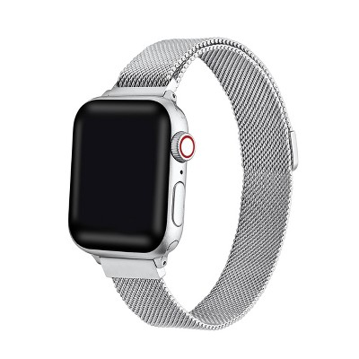 Posh Tech Infinity Mesh Stainless Steel Skinny Band for Apple Watch - Silver -  44/45/46/49mm