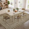 Washable Checkered Waffle Print Rug Non Slip Low Pile Rug Soft Contemporary Throw Floor Cover Foldable Indoor Carpet for Living Room Bedroom Playroom - 3 of 4