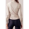 Women's Rhonda Ruched Faux Leather Top - Urban Daizy - 2 of 3