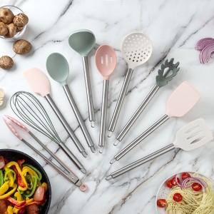 COOK WITH COLOR SILICONE COOKING UTENSILS 10 PIECE - 1 of 4