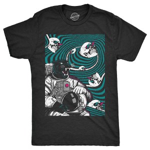 Mens Funny T Shirts Panther Astronaut Sarcastic Space Graphic Novelty Tee For Men - Crazy Dog Men's T Shirt - 1 of 4