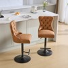 Ridstar Set of 2 Modern Swivel Counter Bar Stools For Home Bars & Kitchen Islands-Orange - 4 of 4