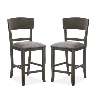 Set of 2 Summerland Padded Seat Counter Height Barstools Gray - HOMES: Inside + Out