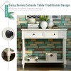 Console Table Traditional Design with Two Drawers and Bottom Shelf - 4 of 4