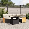 vidaXL Garden Sofa Set Black, Cream White - 2 of 4