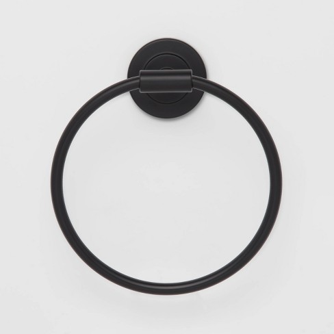 Black circle towel holder hot sale