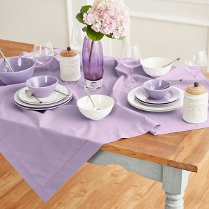 Solino Home Cotton and Linen Hemstitch Table Throw - 1 of 4