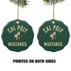 Cal Poly Mustangs Logo Porcelain Scalloped Holiday Christmas Tree Ornament - 2 of 4