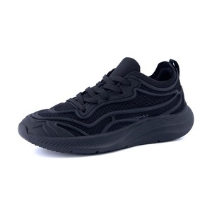 CUSHIONAIRE Trax Lace-Up Mesh Womens Shoes - Lightweight Platform Fashion Sneakers Casual Gym Shoes for Women - 1 of 4