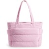 FATMOON Tote Bag for Women, Lightweight Puffy Tote Bag with Compartments Quilted Shoulder Bag Handbag for Travel, Work, Gym - 2 of 4