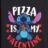 Men's - Lilo and Stitch - Pizza Is My Valentine Long Sleeve Graphic T-Shirt - 2 of 4