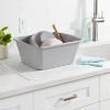 12qt Dishpan Gray - Room Essentials™: Stackable Wash Basin Tub, Dishwasher-Safe Dish Bin for Kitchen Sink - 2 of 3