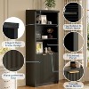 5-Shelf Bookcase Display Shelves with Storage Cabinet & Adjustable Shelf - 2 of 4