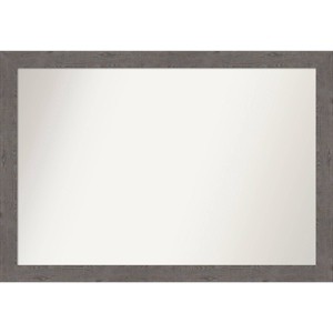 40" x 28" Non-Beveled Rustic Plank Gray Narrow Wall Mirror - Amanti Art - 1 of 4