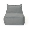 Vynxaria Dark Grey Ettie 3 Ft. Water Resistant Fabric Bean Bag Chair - 4 of 4