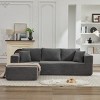 106" L-Shaped Corduroy Cloud Couch with Left Facing Chaise,Modular Sectional Sofa for Living Room,Cloud Sectional Sofa for Bedroom-Coolbibila - 2 of 4