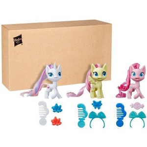 My Little Pony Potion Pony 3-Pack – Pinkie Pie, Fluttershy & Potion Nova Figures with 15 Hair Accessories - 1 of 4