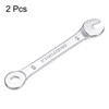Unique Bargains CR-V 6-Point Ended Box 15 Degree Offset Open End Metric Thin Combination Wrench 2 Pcs - 3 of 4