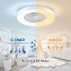HUMHOLD Bladeless Ceiling Fan with Light Remote, Smart LED Ceiling Fans with Voice/App Control, Modern Low Profile Dimmable Light Ceiling Fan - 4 of 4