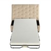 49.6" Convertible Ottoman Sleeper Sofa Bed with Memory Mattress - Space-Saving Tufted Design for Small Living Rooms - 3 of 4