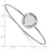 Black Bow Jewelry Sterling Silver Sigma Sigma Sigma Greek Life Bangle Bracelet 7 Inch - 2 of 3