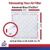 Filter King 21x21x1 Air Filter | 4-PACK | MERV 11 HVAC Pleated A/C Furnace Filters | MADE IN USA | Actual Size: 20.5 x 20.5 x .75" - 2 of 4