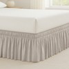 Lush Décor Gathered Ruffle Elastic Easy Wrap Around Bedskirt - 4 of 4