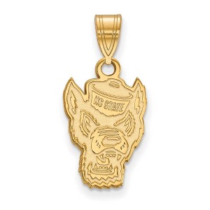 Black Bow Jewelry 14k Yellow Gold North Carolina State Wolfpack NCAA Medium Pendant - 1 of 3