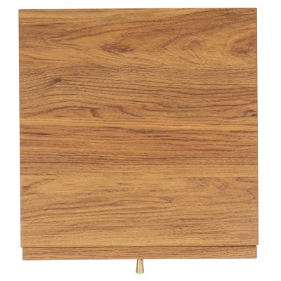 Aino Oak Natural 1-Drawer Nightstand with Rattan Mesh