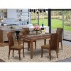 5-Piece Mahogany Finish Solid Wood Top - Rectangular Dining Room Set - Seats 4 - 2 of 4