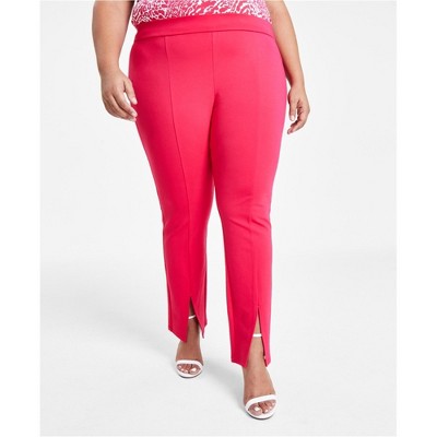 Michael Kors Womens Split Hem Fitted Casual Trouser Pants