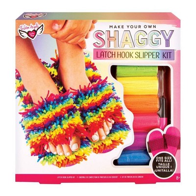 Fashion Angels Make Your Own Shaggy Latch Hook Slipper Kit