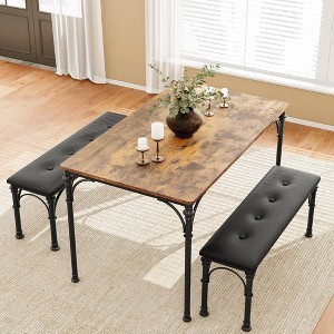 Whizmax Dining Table Set for 4, Kitchen Table Set with Upholstered Bench for Small Space, Apartment - 1 of 4