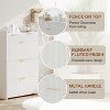 3 Flip Drawers Hidden Wood Shoe Cabinet,Freestanding Shoe Storage Cabinet with 2 Drawers - 3 of 4