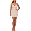 1.STATE Womens Metallic V Neck Open Back Sheath Dress - 2 of 2