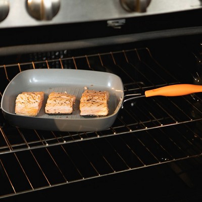 MasterChef Orange Ceramic Non-Stick 17-Piece Cookware Set