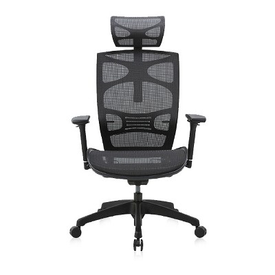 Yara Ergonomic Adjustable Lumbar Office Chair Black - miBasics