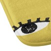 Deny Designs Erika Stallworth Inky Textured Eye Pattern Heavy Memory Foam Bath Rug Yellow : Microfiber, Machine Washable, Non-Slip Backing - image 3 of 3