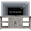 Jojoka 60 Inch TV Stand for TVs up to 65 Inches Eco-Friendly Particle Board with Metal Frame X-Shaped Sides and Adjustable Shelves - 4 of 4