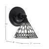 Toltec Lighting Any 1 - Light Sconce in  Matte Black with 7" Pewter Art Glass Shade - 2 of 2