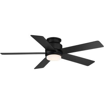 Casa Vieja 65 Ultra Breeze Modern Industrial Outdoor Ceiling Fan with  Dimmable LED Light Remote Control Matte Black Wet Rated for Patio Exterior