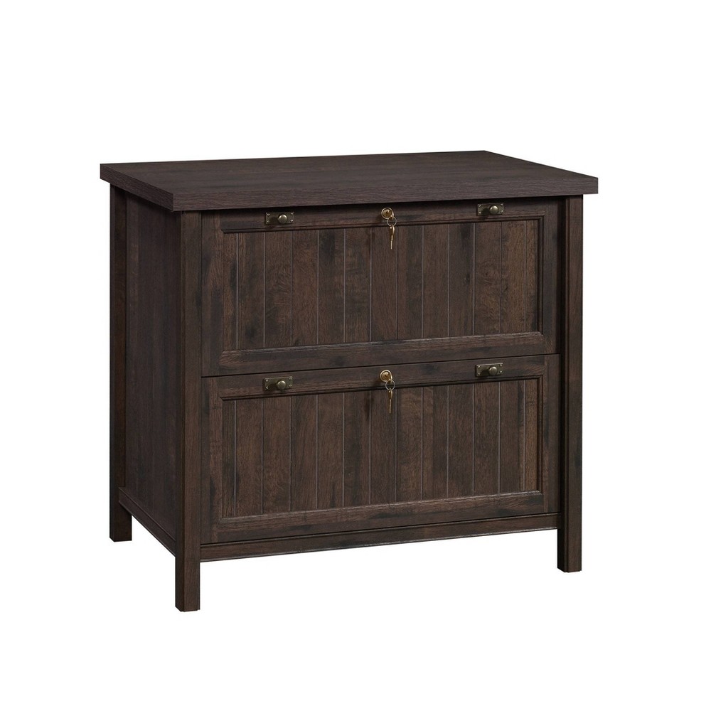 Costa Lateral File Coffee Oak - Sauder: 2-Drawer Traditional Style, Particle Board, 5-Year Warranty