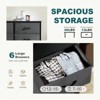 SKRAN Dresser For Bedroom,6 Storage Drawers, Fabric Closet Chests Organizer Tower Furniture With Wooden Top Metal Frame For Clothes, Guest Room - 4 of 4