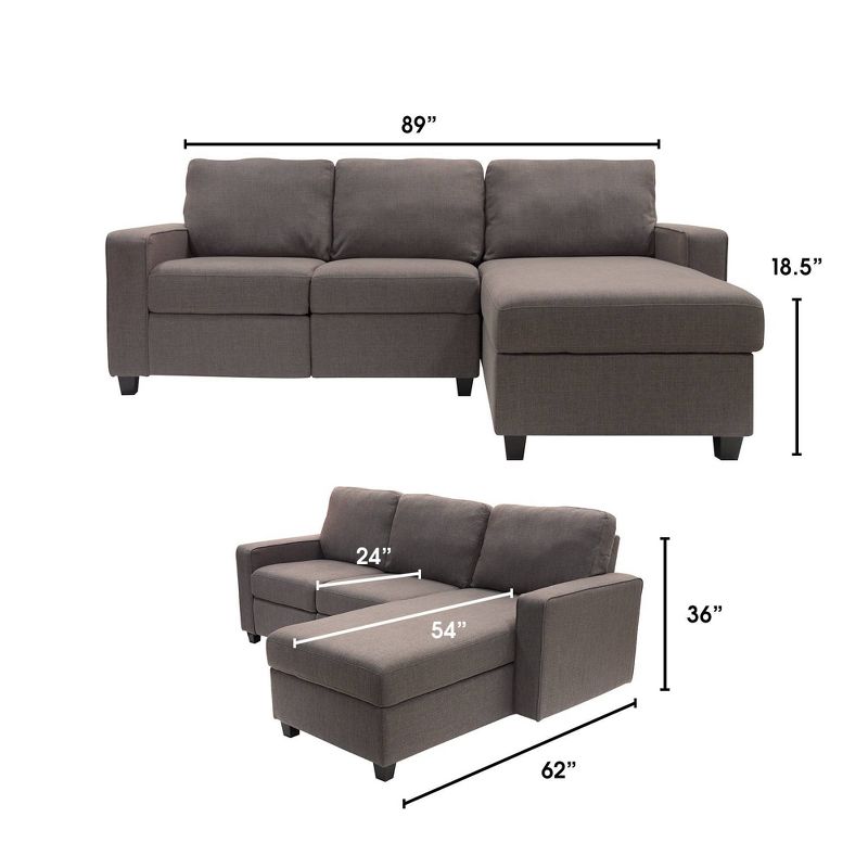 Palisades Reclining Sectional with Right Storage Chaise - Serta, 3 of 10
