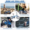 RISOKEYS 20 Inch Foldable City Bike 7 Speed Transmission System & Dual Disc Brake Aluminum Frame Adult Bicycle for Commuting Traveling - 2 of 4