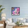 Stupell Industries Beach Chair Meetup in Pink Floating Frame Canvas Art - 3 of 4