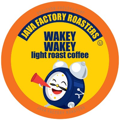 Java Factory Single Cup Coffee, Keurig 2.0 , Wakey Wakey Light Roast, 40 Count