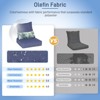 Aoodor Outdoor Deep Seat Chair Cushion Set, Olefin Fabric, Slipcover with Sponge Foam, (Set of 2 Seats, 2 Backs, 2 Lumbar Pillows) - 4 of 4