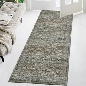 Acekool 6x9 Washable Vintage Rug – Non-Slip Low-Pile Carpet for Living Room & Bedroom - 1 of 4