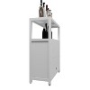 GDFStudio Marjorie Bamboo 2 Louvered Doors 32" H Freestanding Bathroom Storage Cabinet with Shelves - 4 of 4